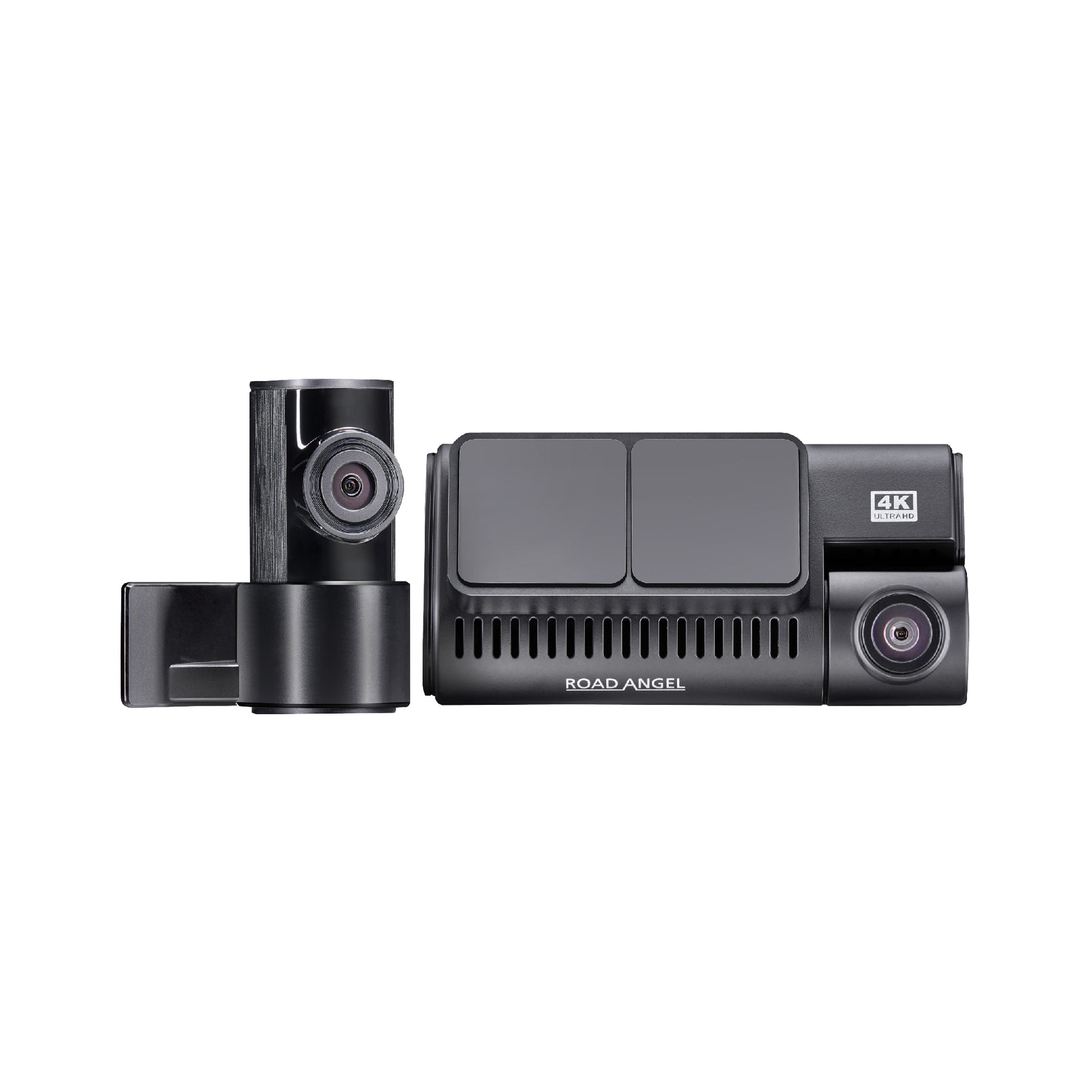 New- Road Angel Halo Play 4K Dual Dash Cam with 3.2" Screen & 64GB SD Card & Hardwiring Kit Bundle
