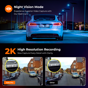 Road Angel Halo Pro 128GB Deluxe Dual Dash Cam Bundle with – Battery Pack for Ultimate Parking Monitoring!  - Nationwide Installation Included