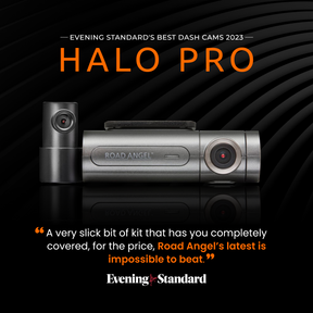 Road Angel Halo Pro Front and Rear Dash Cam with 64GB SD Card & Hardwiring Kit Bundle
