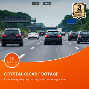 Road Angel Halo Pro Front and Rear Dash Cam with 64GB SD Card & Hardwiring Kit Bundle